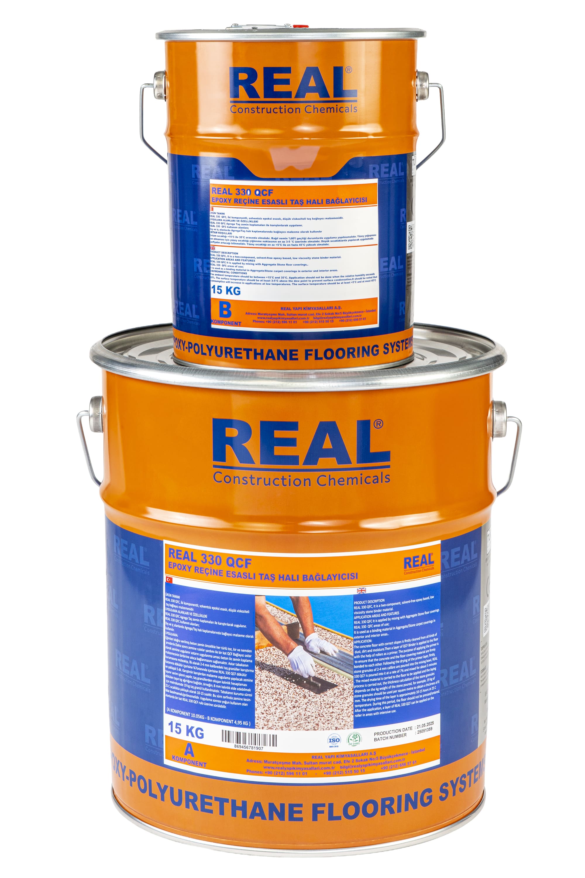 REAL 330 QCF -EPOXY REÇİNE ESASLI TAŞ HALI BAĞLAYICISI