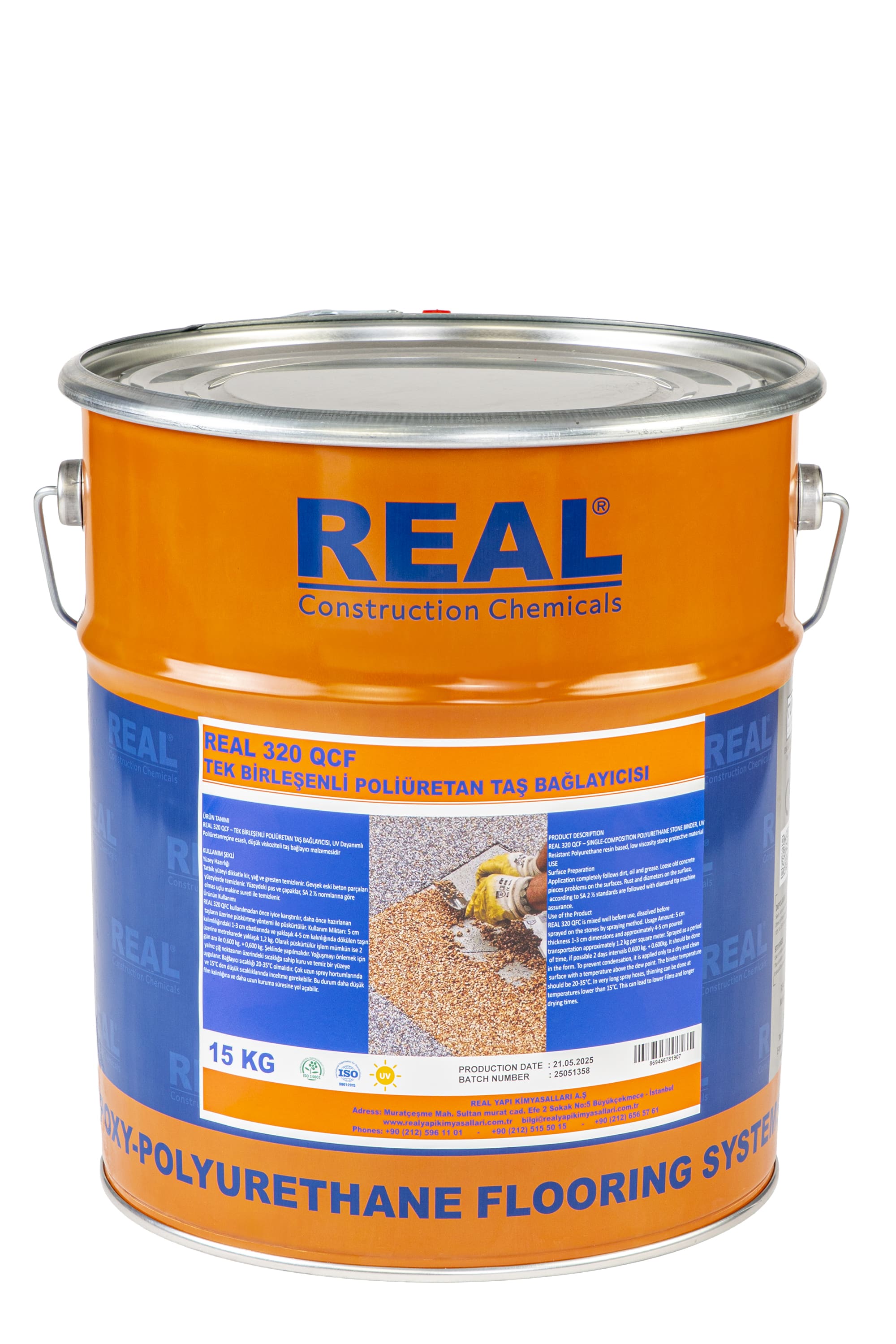 REAL 320 QCF - TEK BİRLEŞENLİ POLİÜRETAN TAŞ BAĞLAYICISI